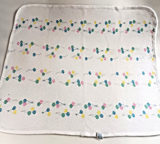 JE MORGAN Balloon Print Baby Receiving Blanket Vintage Thermal Waffle Weave USA
