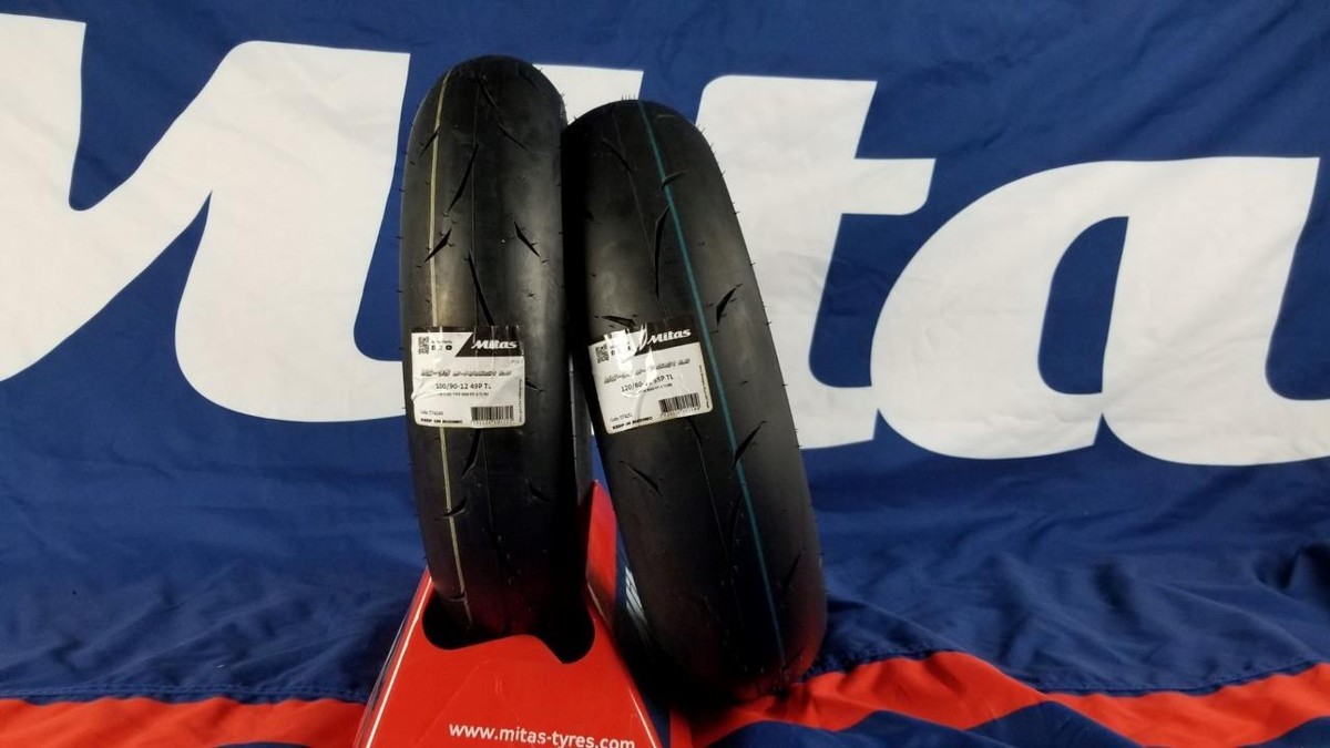 M、すべて片耳 Mitas Mini moto street tire HARD 100/90-12 120/80-12 MC35 set Grom