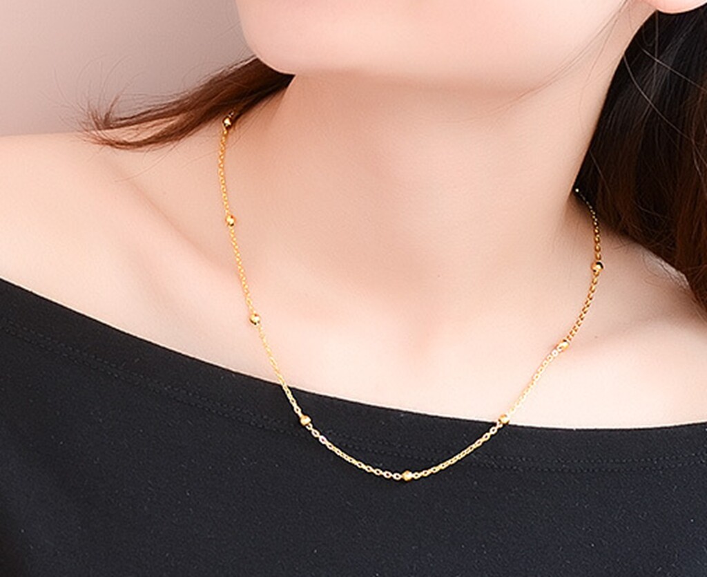 14K Gold Plated Tennis Chain Cubic Zirconia Necklace For Women 18 20 – JB Jewelry BLVD