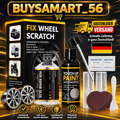 Profi Alufelgen Reparatur Set Silber Felgendoktor DIY Smart Repair Kit für Bords