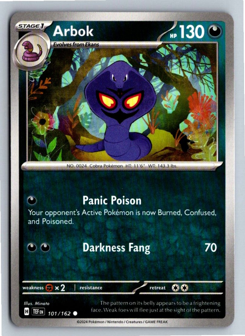 Pokemon Temporal Forces Arbok [TEF - 101/162]
