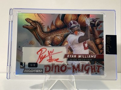   Ryan Williams Autograph 2024 Wild Card  Dino-Might /2 Alabama  