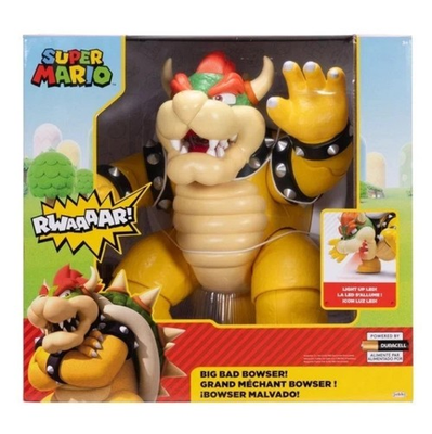 #ad Big Bad Bowser Super Mario Action Figure 12” Lights Up Sounds Jakks Pacific New $66.99