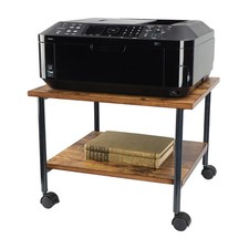 7Penn Rolling Cart on Wheels - 2 Shelf Under Table Printer Stand for Desk