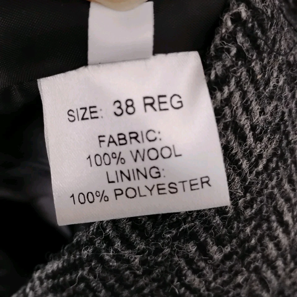 Harris Tweed Gray Wool Vest Men’s 38R - Image 4 of 4