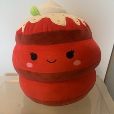 Squishmallows Large Red Cupcake With White Frosting
