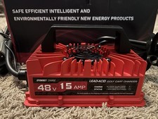 Epowrey 15 AMP 48 Volt Golf Cart Battery Charger for EZGO RXV  TXT 3 Pin