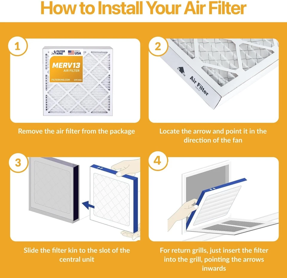 Filter King 10x10x1 Air Filter 12-PACK MERV 13 Actual Size 10 x 10 x .75" - Image 4 of 4