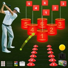 Golf Yard Bucket Games, 6 Holes Bucket Backyard Golf Game Set