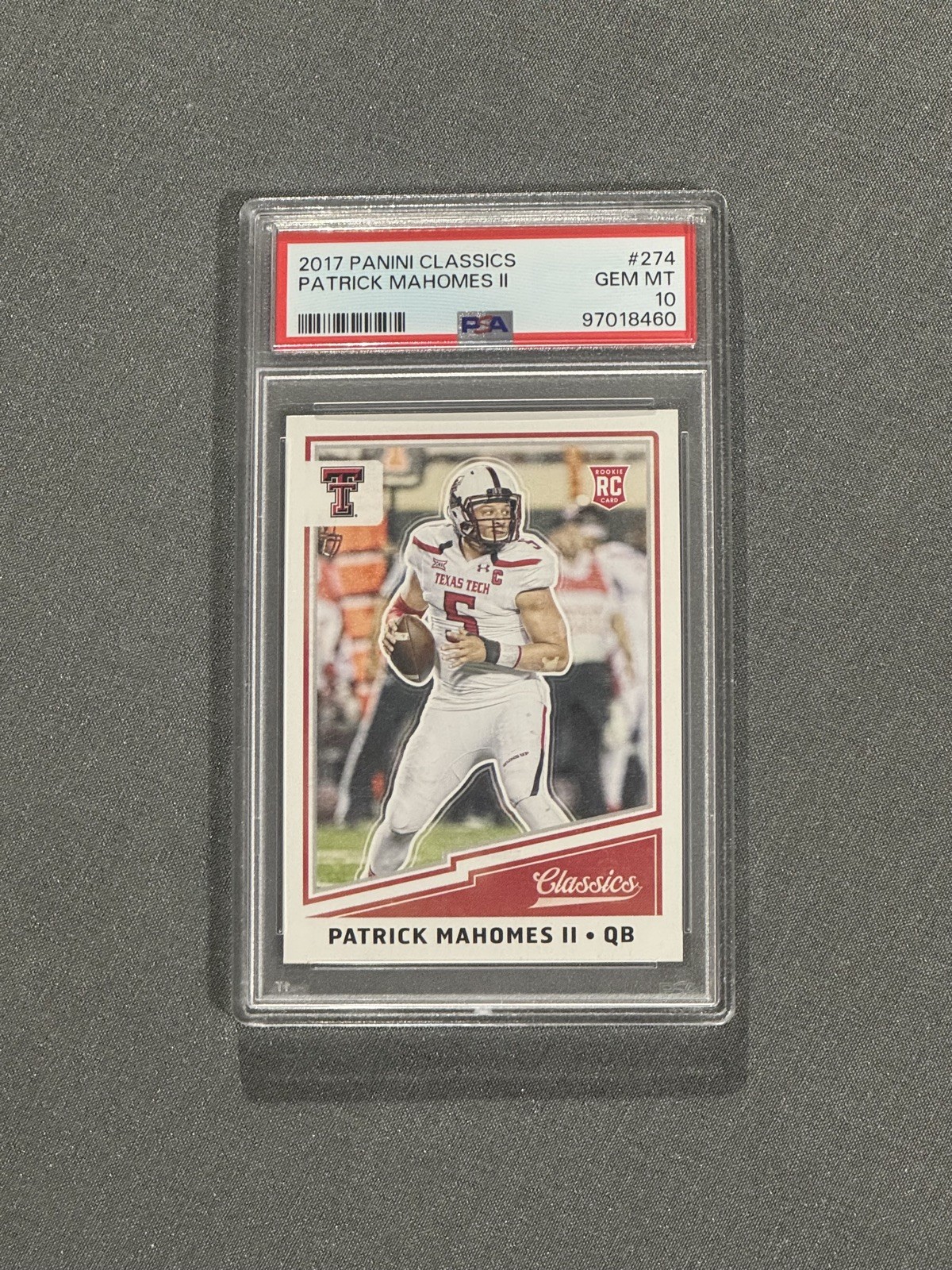 2017 Panini Classics - ROOKIE #274 Patrick Mahomes II (RC) KC Chiefs - PSA 10 💎