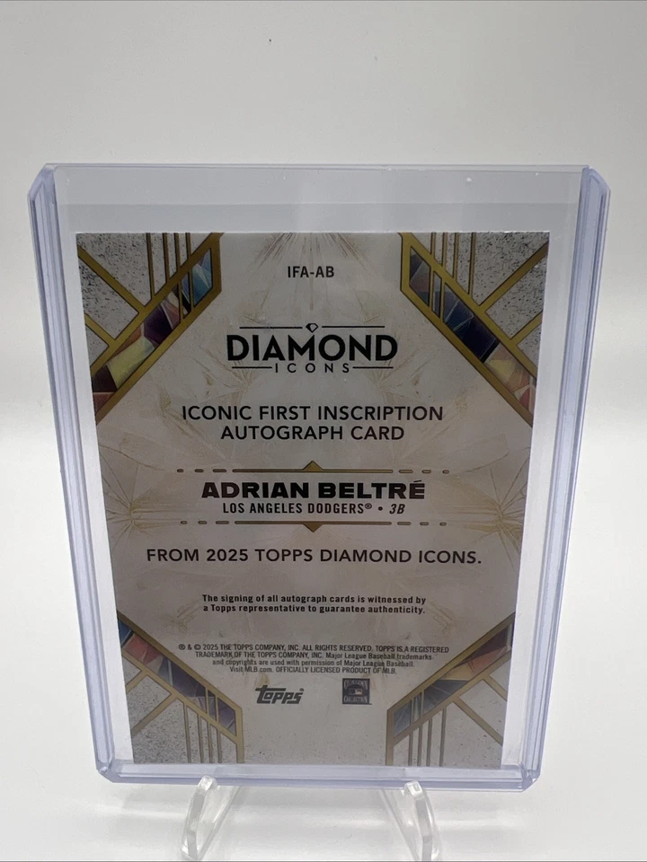 Adrian Beltré 2025 Topps Diamond Icons 1st Homerun Inscripción Auto 1/10 Dodgers Foto 2 de 3