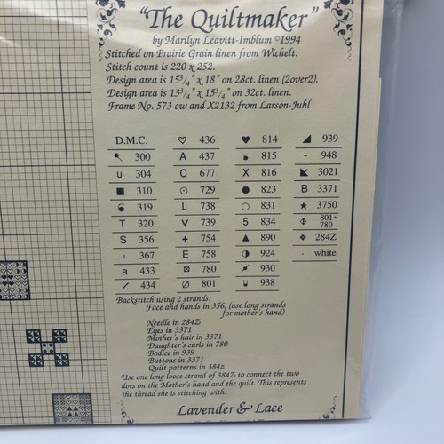 Lavender & Lace Victorian Designs Cross Stitch Patterns Quiltmaker Lady Thread - Picture 3 of 9