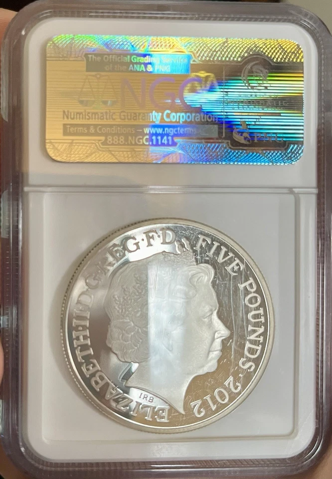 2012 NGC PF69 Ultra Cameo Great Britain Piedfort Silver Proof £5 London Olympics - Image 4 of 4