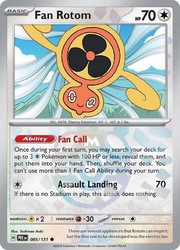 Fan Rotom (Master Ball Pattern) 085/131 Prismatic Evolutions
