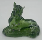 Fenton Forever Irish Green Hand Painted Horse Foal Pony Signed