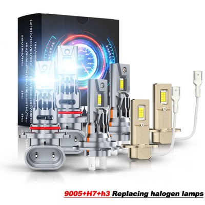 Para For Mazda Protege5 2002-2003 Combo LED faro alto bajo+luz antiniebla Blanco