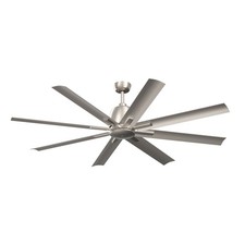 Kichler 310265 Breda 65" 8 Blade Indoor / Outdoor Ceiling Fan - Nickel