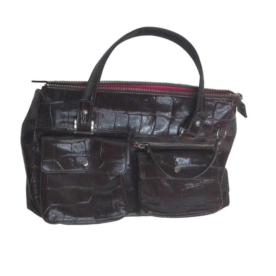 Bolso de hombro vintage Y2K Maxximum de cuero con textura en relieve  Foto 2 de 4