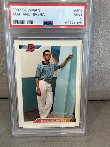 1992 Bowman - Mariano Rivera #302 E* on Back (RC) PSA9!!