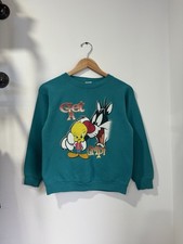 Vintage 1997 Looney Tunes Tweety Bird Kids Crewneck Sweatshirt Size Medium
