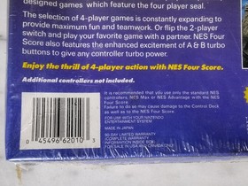 NIB 1990 NINTENDO NES FOUR SCORE FOUR PLAYER MODULE ACCESSORY Damaged Box