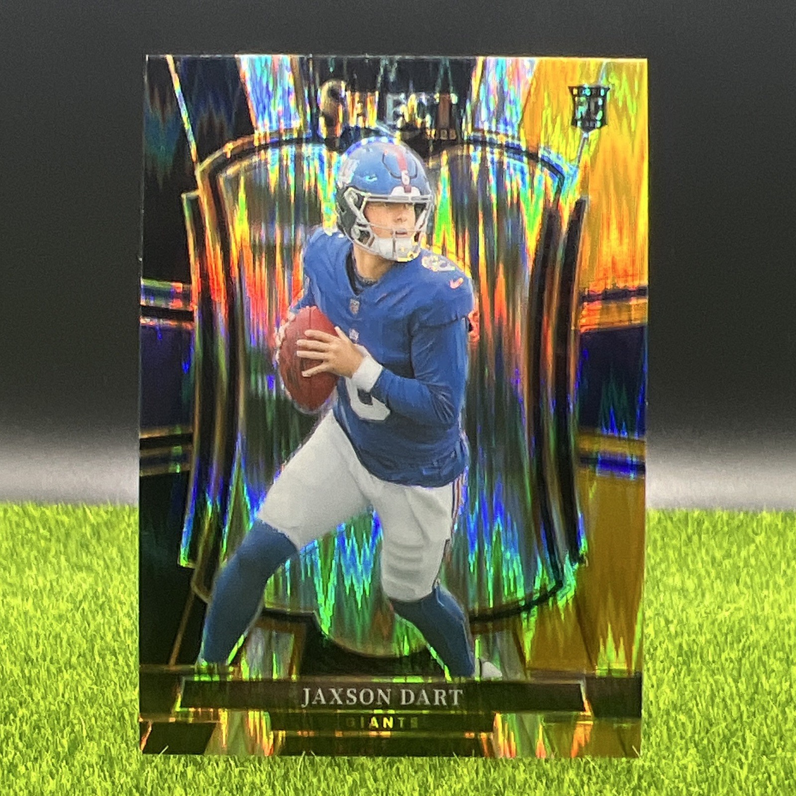 2025 Panini Select - Premier Level Jaxson Dart #193 Black & Gold Shock Prizm