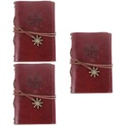 3pcs Retro Vintage Pirate Anchor PU Cover Loose-leaf String Bound Blank