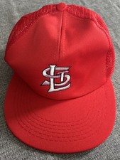 Vintage St Louis Cardinals Hat Snap Back Red Mesh 80s 90s M/L MLB Official Cap