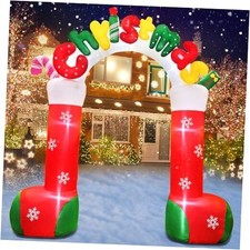 Giant 10 FT Christmas Inflatables Archway Outdoor Decorations, Merry