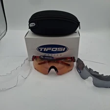Tifosi Cycling Sunglasses Alliant Black/Red Interchangeable Lens 1490109701