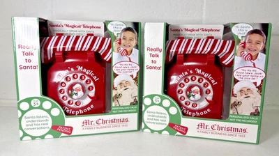 *TWO* Mr. Christmas Santa’s Magical Interactive Telephone NIB New Multi-Language - Image 1 of 4