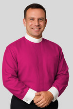 Bishop  s Purple Clergy Shirt Full Collar  French Cuff