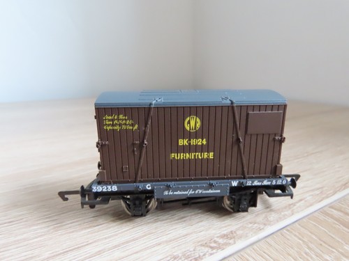 Hornby R1037 GWR 39238 Flachwagen mit Möbelcontainer Spur O Wagon | Zustand: Used