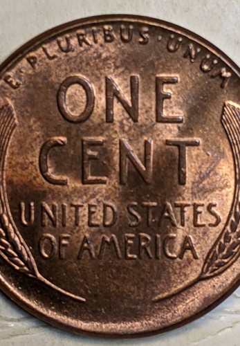 1957 D Lincoln Wheat Cent Error BIE Penny DDR Dots Doubled Die Bright Red Gem - Picture 5 of 8
