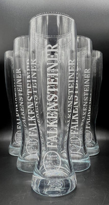 6 Bischoff Falkensteiner Weizen Glas 0,5l Hefe Weissbier Gläser Pfalz Werbung