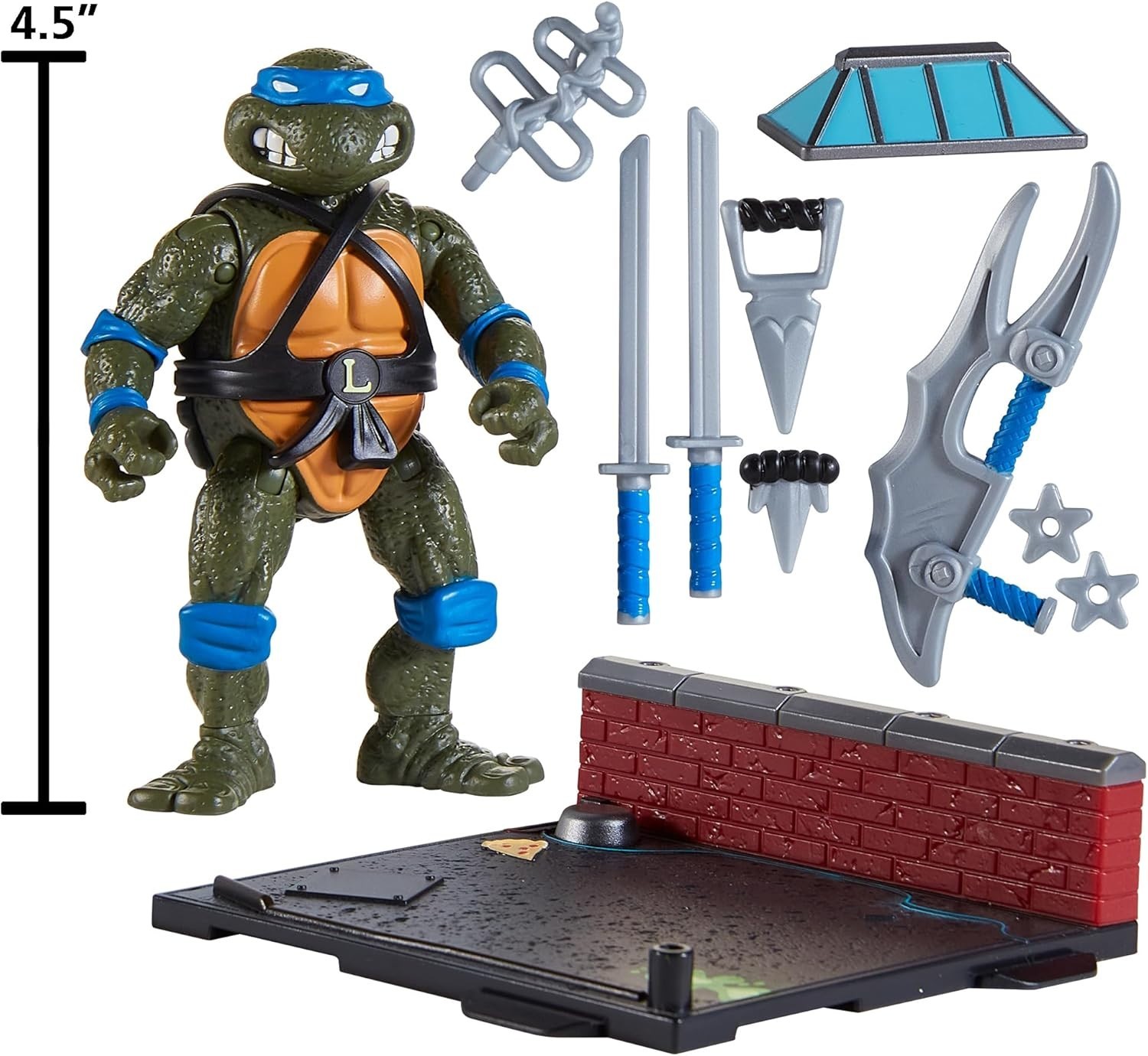 Teenage Mutant Ninja Turtles 4&rdquo; Remastered Leonardo Action Figure by Playmates