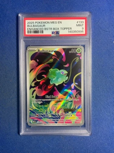 2025 POKEMON MEG EN-MEGA EVOLUTION ILLUSTRATION RARE #133 BULBASAUR PSA 9