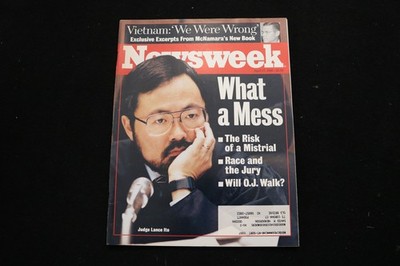 1995 APRIL 17 NEWSWEEK MAGAZINE - JUDGE LANCE ITO, WHAT A MESS COVER - NW 669