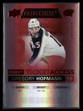 2021-22 UD Credentials - Debut Ticket Access Gregory Hofmann #70 Red /199 (RC)