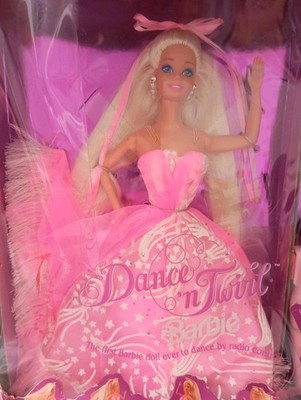 Barbie Doll Dance n Twirl Blonde Hair Pink Gown Remote 11902 NIB 1994
