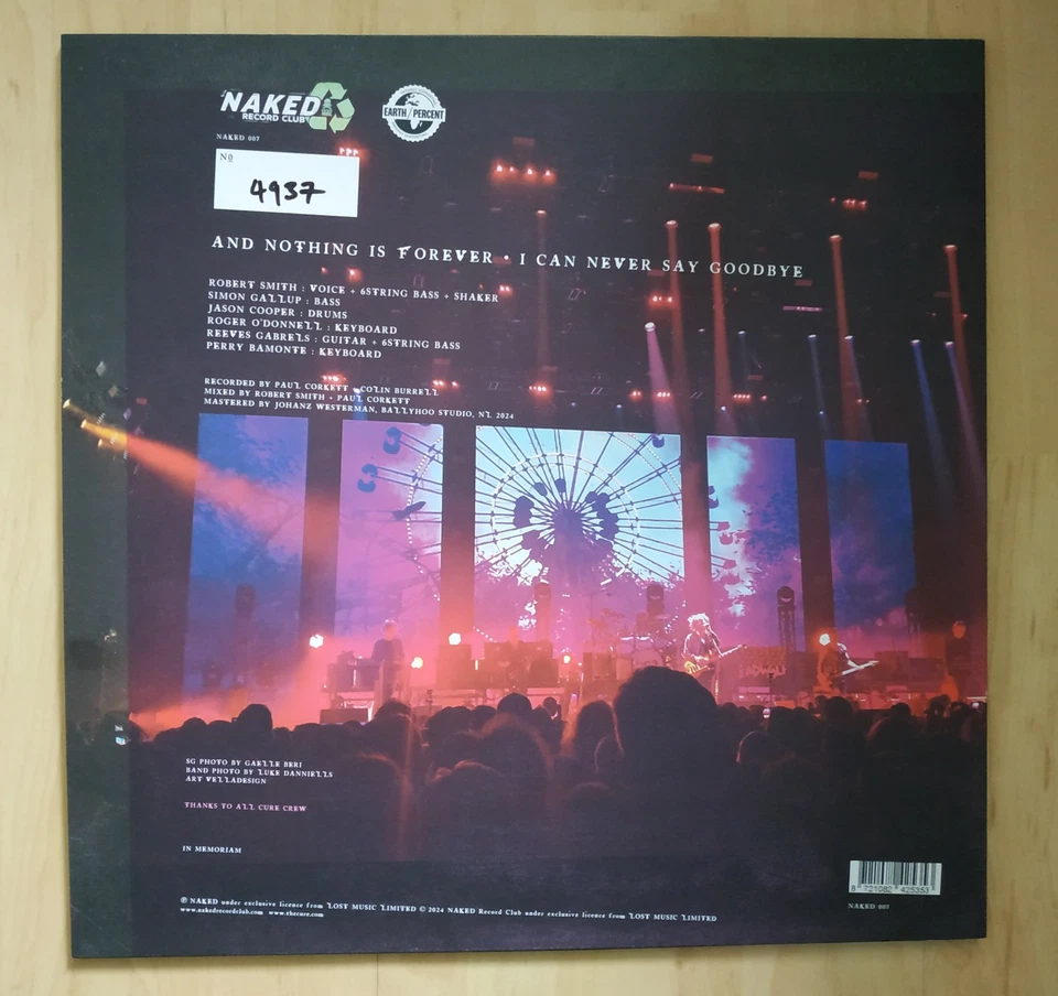 THE CURE  novembre LIVE IN FRANCE 2022 Nr 4937 12" MAXI vinyle - Image 2 of 4
