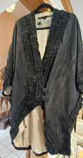 Antique Victorian B. Altman Black Washed Silk Opera Cape