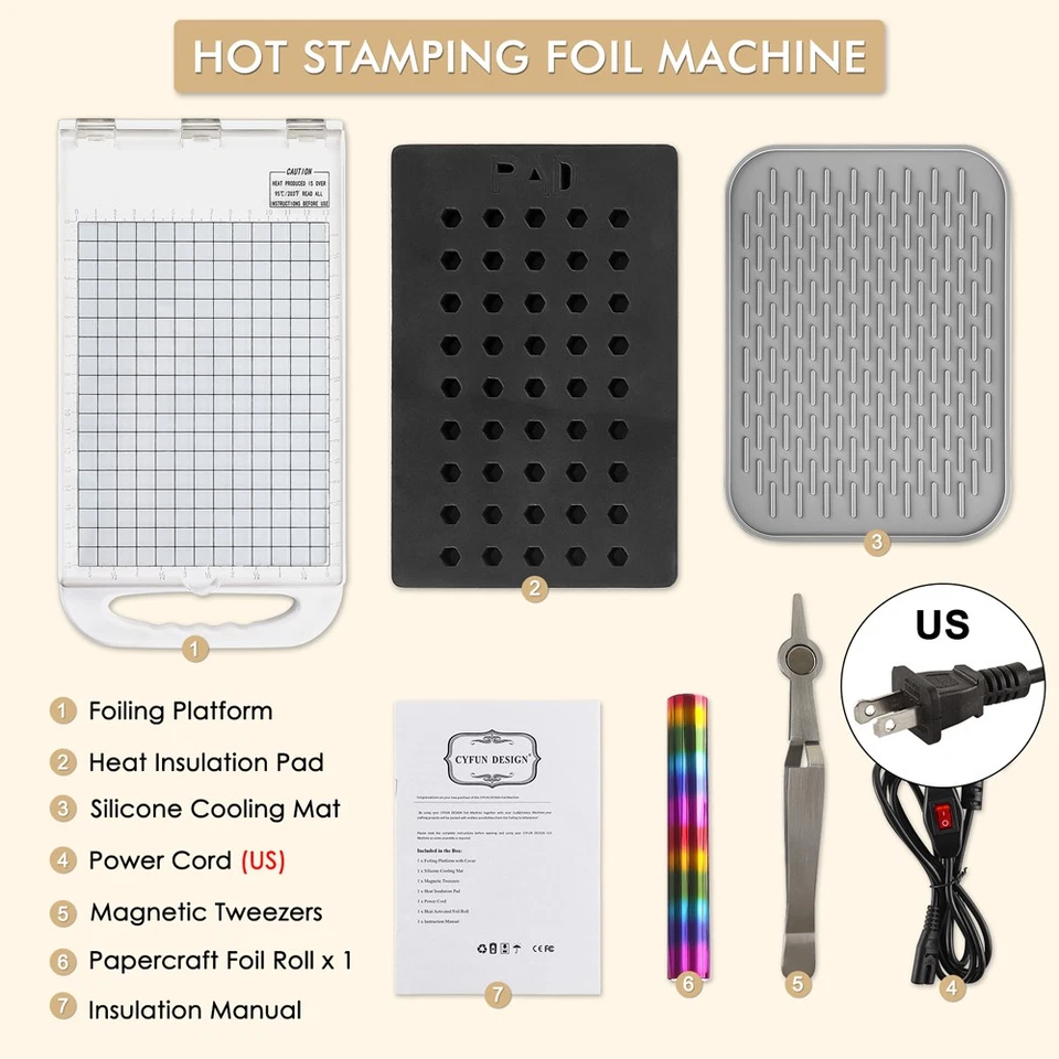 Máquina de estampado en caliente US Plug máquina de bronceado para manualidades de estampado hágalo usted mismo Foto 3 de 4