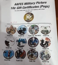 UNCIRC.  New/Unopen Tray of the  14 th print 10 cents  AAFES  Pogs 2010