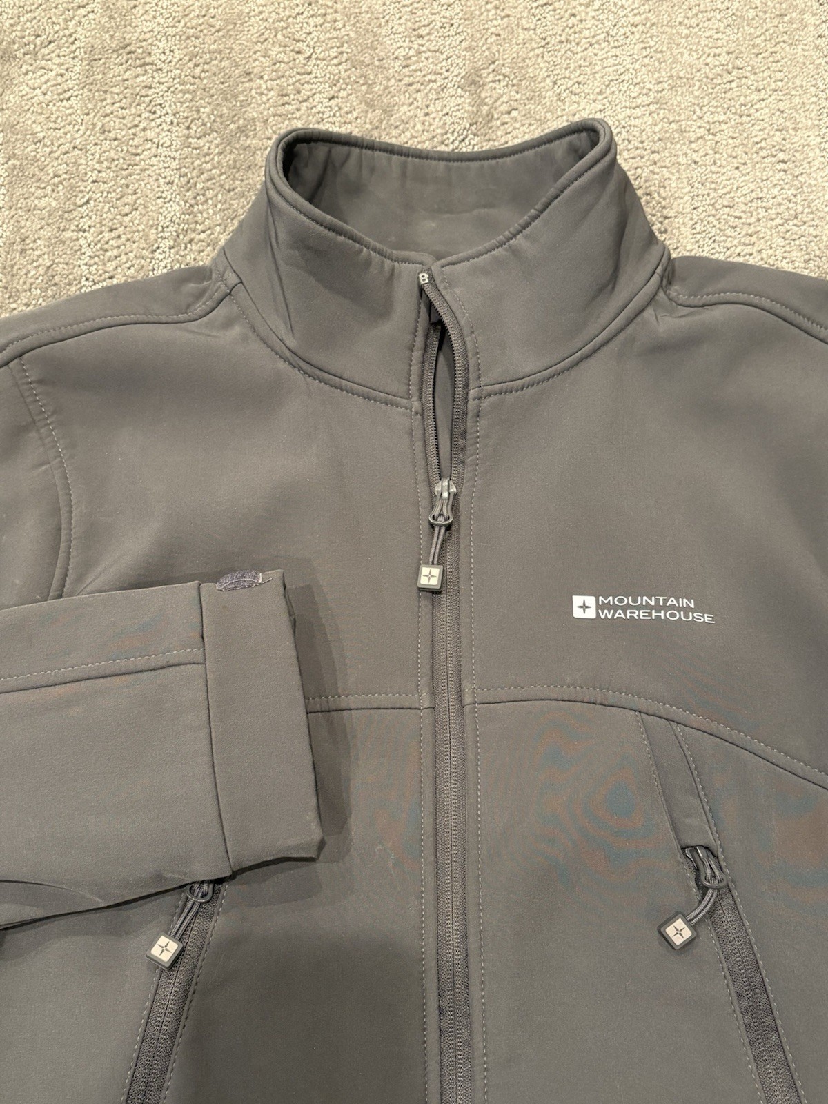 Mountain Warehouse Softshell Jacket Size Gray Wat… - image 1