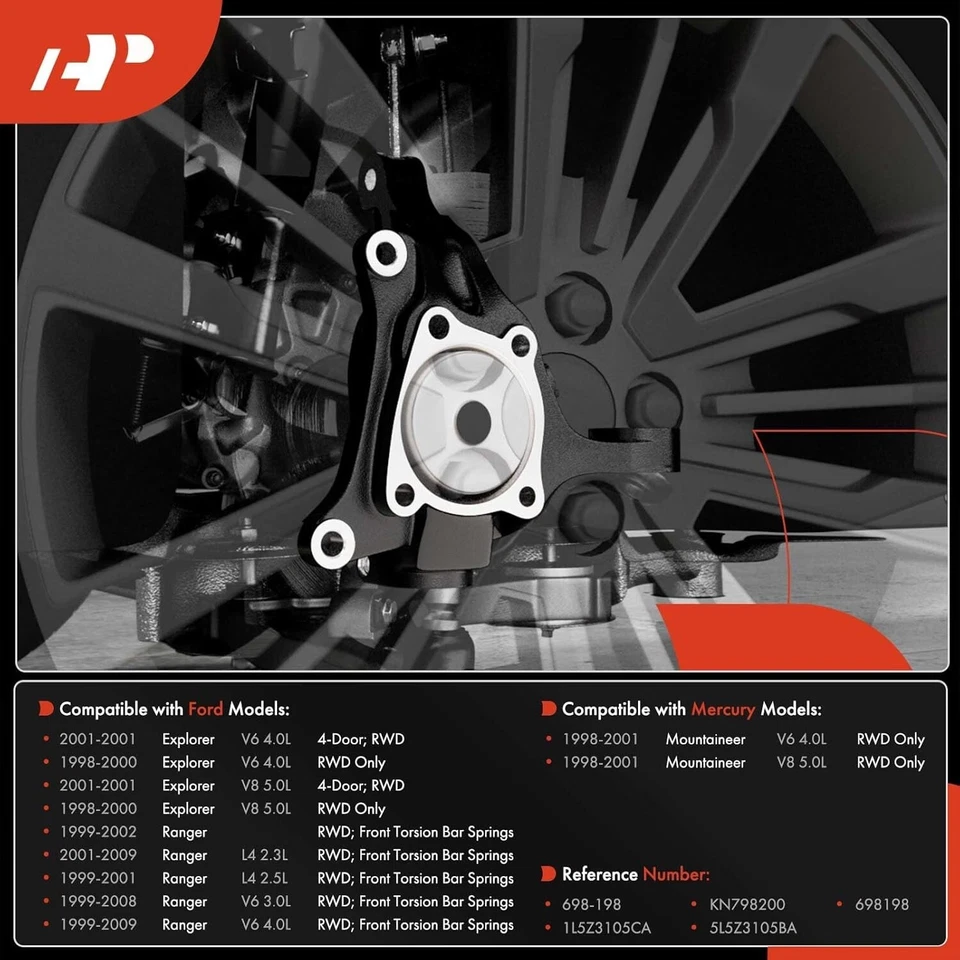 Steering Knuckle for Ford Explorer 98-01 Ranger Mercury Mountaineer Front right Foto 2 de 4