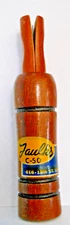 Vtg. Faulk's C-50 Walnut & Cherry Wooden Crow Call with original paint