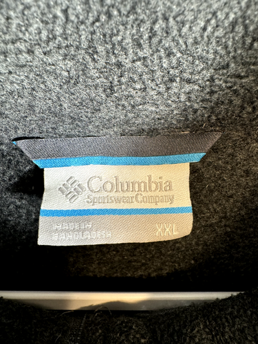 Suéter Columbia Para Hombres 2XL Gris Jaspeado Oscuro Vellón Cuarto Cremallera Informal Exterior - Imagen 3 de 5