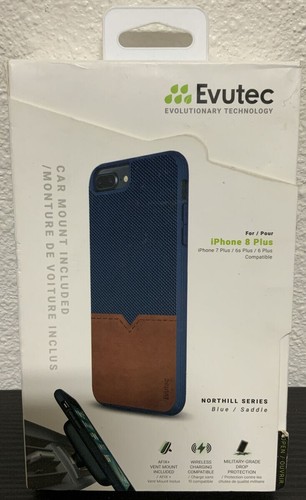 NEW Evutec Case Northill Series Blue/Saddle For iPhone X Qi Magnetic Military - Picture 3 of 3