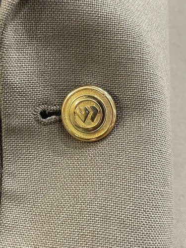 WIMBLEDON OF ENGLAND 42R Tan Gold Buttons Lined Sport Coat Blazer - Picture 6 of 9